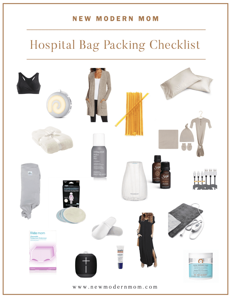Hospital Bag Packing Checklist by New Modern Mom