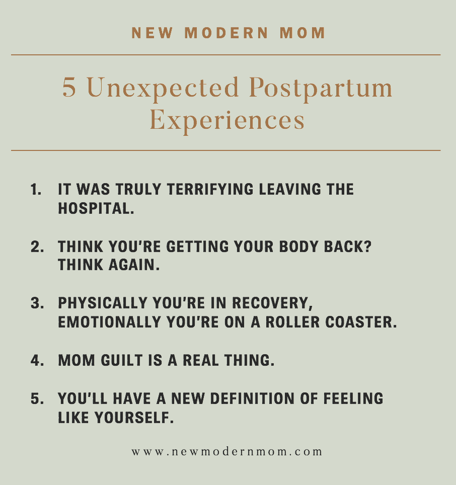 5 Unexpected Postpartum Experiences by New Modern Mom