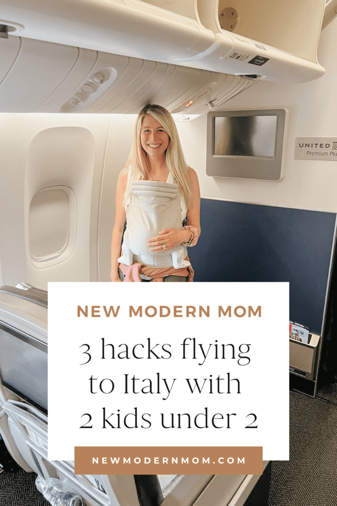 3 hacks flying to Italy with 2 kids under 2