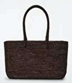 Mini Woven Tote Bag - Raffia