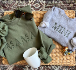 Olive inverse MAMA & MINI sweatshirts