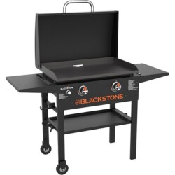 Blackstone Riginal 28” Griddle With Integrated Protective Hood And Counter Height Side Shelves (cook)
